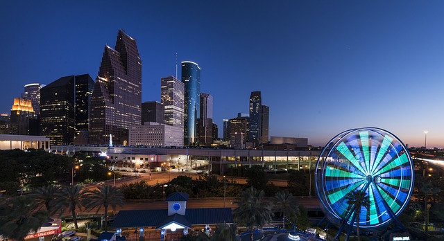 Cityscape photo of Houston, Texas at night